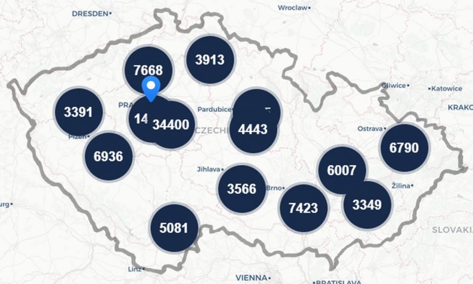 Počty prodejů nemovitostí v ČR